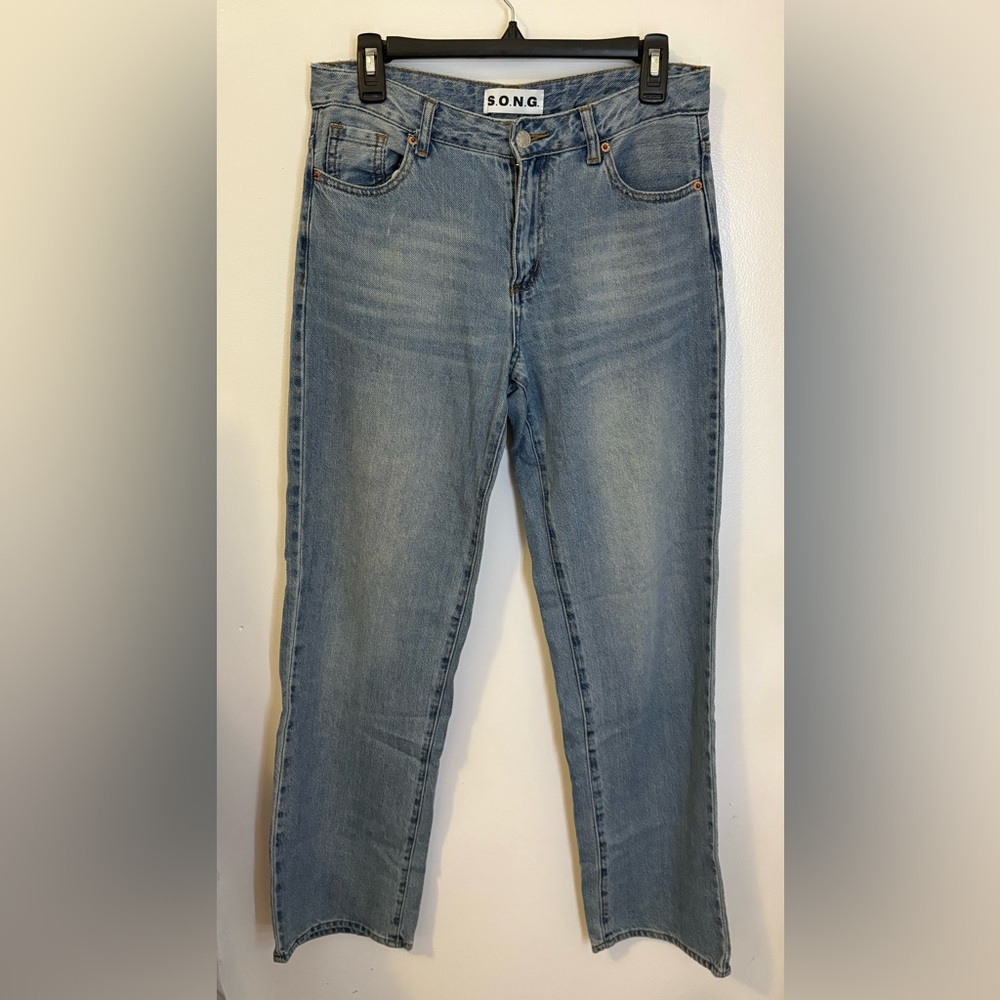 Light blue baggy jeans